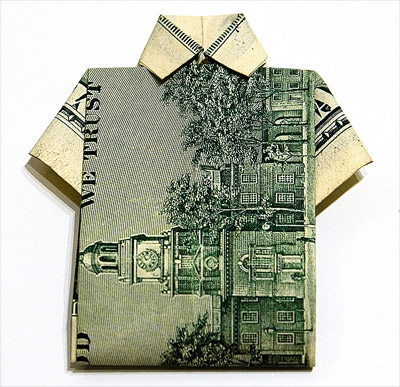 Оригами из денег 